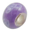 European Polymer Clay Beads, with 925 sterling silver core, Rondelle, 10x7mm, Hole:Approx 3mm, Sold by PC