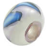 European Polymer Clay Beads, with 925 sterling silver core, Rondelle, 10x7mm, Hole:Approx 3mm, Sold by PC