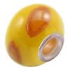 European Polymer Clay Beads, with brass core, Rondelle, 10x7mm, Hole:Approx 3mm, Sold by PC