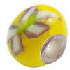 European Polymer Clay Beads, with brass core, Rondelle, 10x7mm, Hole:Approx 3mm, Sold by PC