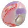 European Polymer Clay Beads, with brass core, Rondelle, 10x7mm, Hole:Approx 3mm, Sold by PC