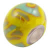 European Polymer Clay Beads, with brass core, Rondelle, 10x7mm, Hole:Approx 3mm, Sold by PC