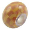 European Polymer Clay Beads, with brass core, Rondelle, 10x7mm, Hole:Approx 3mm, Sold by PC