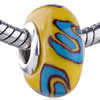 Polymer Clay Beads European, with brass core, Rondelle, 15x10mm, Hole:Approx 4-4.5mm, Sold by PC