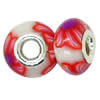 Polymer Clay Beads European, with brass core, Rondelle, 14.5x9.5mm, Hole:Approx 4-4.5mm, Sold by PC