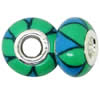 Polymer Clay Beads European, with brass core, Rondelle, 14.5x9.5mm, Hole:Approx 4-4.5mm, Sold by PC