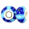 Polymer Clay Beads European, with brass core, Rondelle, 14.5x9.5mm, Hole:Approx 4-4.5mm, Sold by PC