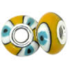 Polymer Clay Beads European, with brass core, 14.5x9.5mm, Hole:Approx 4-4.5mm, Sold by PC