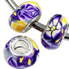 Polymer Clay Beads European, with brass core, Rondelle, 14x8mm, Hole:Approx 6mm, Sold by PC