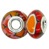 Polymer Clay Beads European, with brass core, Rondelle, 15x10mm, Hole:Approx 4-4.5mm, Sold by PC