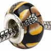 Polymer Clay Beads European, with brass core, Rondelle, 14x8mm, Hole:Approx 6mm, Sold by PC