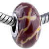 Polymer Clay Beads European, with brass core, Rondelle, 15x11mm, Hole:Approx 4-4.5mm, Sold by PC