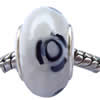 Fimo(Polymer Clay) Beads European, with 925 sterling silver core, Rondelle, 9x15mm, Sold by PC