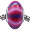 Fimo(Polymer Clay) Beads European, with 925 sterling silver core, Rondelle, 9x15mm, Sold by PC