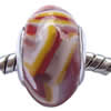 Fimo(Polymer Clay) Beads European, with brass core, Rondelle, 9x14mm, Sold by PC