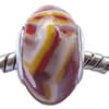 Fimo(Polymer Clay) Beads European, with 925 sterling silver core, Rondelle, 9x14mm, Sold by PC