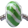 Fimo(Polymer Clay) Beads European, with 925 sterling silver core, Rondelle, 10x15mm, Sold by PC