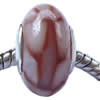 Fimo(Polymer Clay) Beads European, with 925 sterling silver core, Rondelle, 10x15mm, Sold by PC