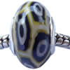 Fimo(Polymer Clay) Beads European, with 925 sterling silver core, Rondelle, 10x15mm, Sold by PC