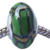 Fimo(Polymer Clay) Beads European, with 925 sterling silver core, Rondelle, 10x15mm, Sold by PC