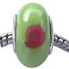 Fimo(Polymer Clay) Beads European, with 925 sterling silver core, Rondelle, 10x15mm, Sold by PC