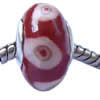 Fimo(Polymer Clay) Beads European, with 925 sterling silver core, Rondelle, 10x15mm, Sold by PC