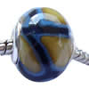 Fimo(Polymer Clay) Beads European, with brass core, Rondelle, 12x15mm, Sold by PC