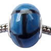 Fimo(Polymer Clay) Beads European, with 925 sterling silver core, Rondelle, 11x15mm, Sold by PC