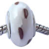 Fimo(Polymer Clay) Beads European, with 925 sterling silver core, Rondelle, 10x15mm, Sold by PC