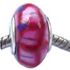 Fimo(Polymer Clay) Beads European, with 925 sterling silver core, Rondelle, 10x15mm, Sold by PC