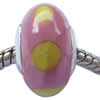 Fimo(Polymer Clay) Beads European, with 925 sterling silver core, Rondelle, 10x15mm, Sold by PC