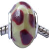 Fimo(Polymer Clay) Beads European, with 925 sterling silver core, Rondelle, 10x15mm, Sold by PC