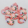 Pottery Clay Pendants/Earring charm, Mix Style, 28x52mm-38x50mm, Sold by Group