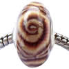 Fimo(Polymer Clay) Beads European, with 925 sterling silver core, Rondelle, 9x16mm, Sold by PC