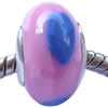 Fimo(Polymer Clay) Beads European, with 925 sterling silver core, Rondelle, 10x15mm, Sold by PC