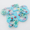 Pottery Clay Pendants/Earring charm, Mix Style, 28x52mm-38x50mm, Sold by Group