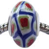 Fimo(Polymer Clay) Beads European, with 925 sterling silver core, Rondelle, 9x16mm, Sold by PC