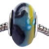 Fimo(Polymer Clay) Beads European, with 925 sterling silver core, Rondelle, 9x16mm, Sold by PC