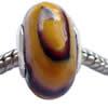 Fimo(Polymer Clay) Beads European, with 925 sterling silver core, Rondelle, 9x16mm, Sold by PC