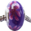 Fimo(Polymer Clay) Beads European, with 925 sterling silver core, Rondelle, 9x16mm, Sold by PC