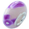 Fimo(Polymer Clay) Beads European, with 925 silver core, Rondelle, 15x9mm, Hole:Approx 5mm, Sold by PC