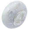 Fimo(Polymer Clay) Beads European, with 925 silver core, Rondelle, 15x9mm, Hole:Approx 5mm, Sold by PC