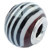 Fimo(Polymer Clay) Beads European, with 925 silver core, Rondelle, 14x12mm, Hole:Approx 4.5mm, Sold by PC