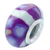 Fimo(Polymer Clay) Beads European, with 925 silver core, Rondelle, 15x9mm, Hole:Approx 5mm, Sold by PC