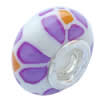 Fimo(Polymer Clay) Beads European, with 925 silver core, Rondelle, 15x9mm, Hole:Approx 5mm, Sold by PC