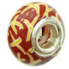 Fimo(Polymer Clay) Beads European, with 925 silver core, Rondelle, 15x9mm, Hole:Approx 4.5mm, Sold by PC