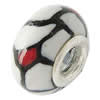 Fimo(Polymer Clay) Beads European, with 925 silver core, Rondelle, 15x9mm, Hole:Approx 5mm, Sold by PC