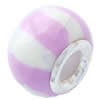 Fimo(Polymer Clay) Beads European, with 925 silver core, Rondelle, 15x10mm, Hole:Approx 5mm, Sold by PC