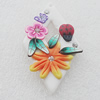 Pottery Clay Pendants/Earring charm, Diamond 30x55mm, Sold by PC