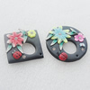 Pottery Clay Pendants/Earring charm, Mix Style, 41mm-45mm, Sold by Group